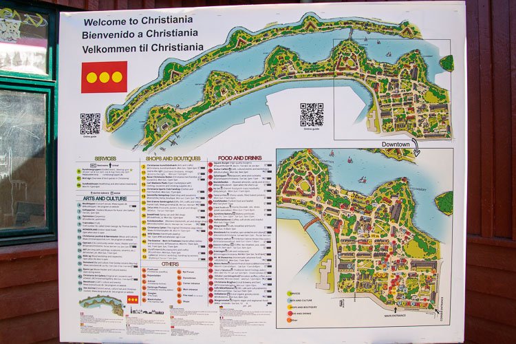 Map of Christiania Copenhagen