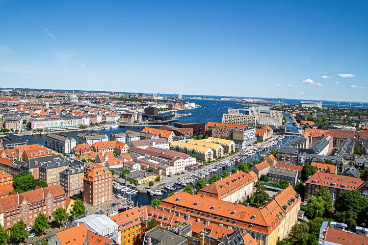 View from Church of our Saviour Tower Copenhagen